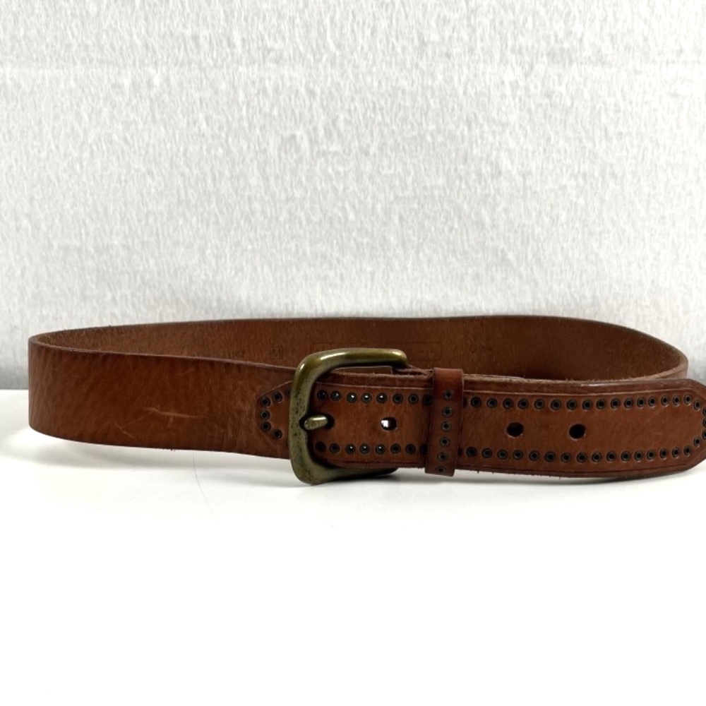 Fossil Brown Leather Belt W/ Buckle Size 32 Medium In EUC